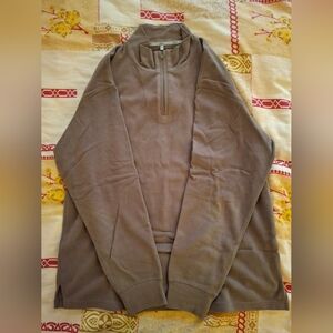 Esprit Olive Green Mens 1/4 Quarter Zip Sweater L